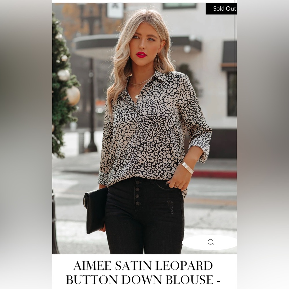 VICI leopard button down blouse